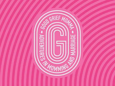 Good Grief Momma Podcast Brand Identity badge branding logo marriage mom neon neon sign pattern podcast