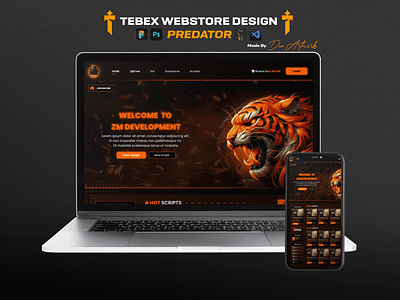 Tebex Webstore Design I [PREDATOR] branding design doartworks doatoprak figma grand theft auto graphic design gta illustration logo roleplay tebex ui ux web design web site website webstore