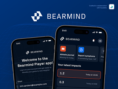 Bearmind - Hockey Player App animation athlete app bearmind design fitness app ui design football mobile app health app design hockey app ios app ios mobile app uxui design journalling app design login screen ui design mobile design profile screen ui design sports mobile app design ui user profile app screen ux design web design workout app design
