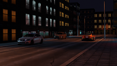 3D street / enviroment in blender 3d america animation blender but car city cycle day design enviroment game night short street textur