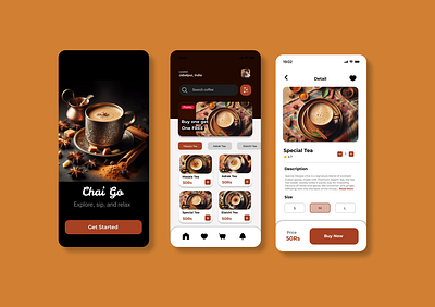 Tea Shop App 3d animation app appstartup branding design figma food app graphic design logo mobileapp motion graphics tea shop app travel ui ux