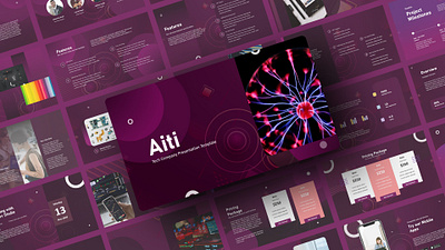 Presentaion template - Aiti (Tech Company) brandidentity digitalmarketing graphicdesign keynote powerpoint presentationdesign slideshow visualcommunication