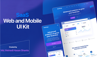 SaaS Web and Mobile UI Kit ui