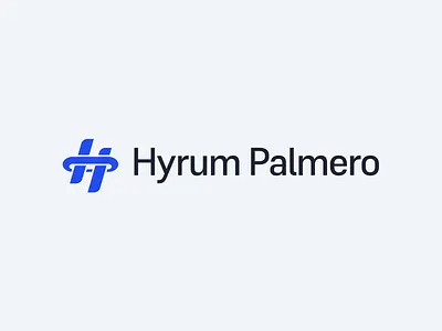 Hyrum Palmero Logo Design blue brand branding design entrepreneur h letter h lockup logo logo design logotype minimal personal branding simple startup tech visual identity