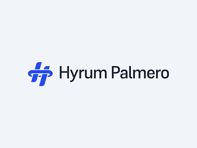 Hyrum Palmero Logo Design blue brand branding design entrepreneur h letter h lockup logo logo design logotype minimal personal branding simple startup tech visual identity