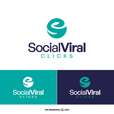 Social Viral Clicks Logo Presentation art branding clicks design graphic design illustration logo logodesign typography ui vector viral