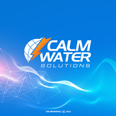 Calm Water Solutions Logo design electric energy graphic design illustration logo power vector