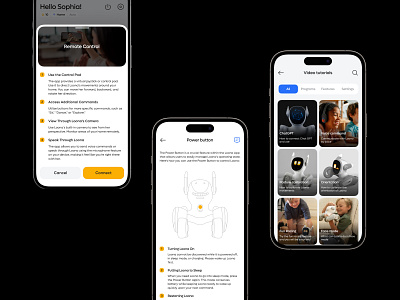 Loona Robot App app branding clean description design flat gallery illustration interface logo mobile robot smart ui ux