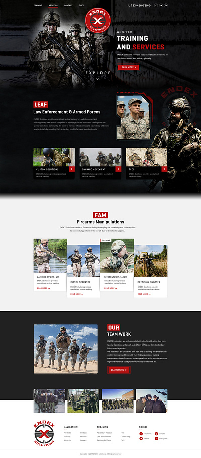 Web design Landing Page Design for ENDEX 3d animation branding graphic design logo motion graphics ui