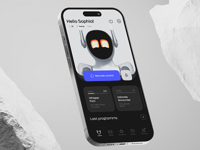 Loona Robot App app branding clean design flat illustration interface logo mobile robot smart ui ux