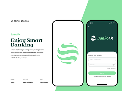 Online Core Banking Solution app "BankoFX" User interface design apps apps ui banking app design figma online banking ui ui design ui ux uiux user experience design ux