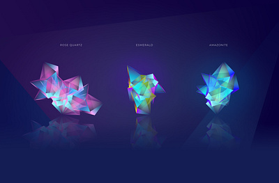 Crystals illustrations illustration