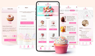 Sugar Bliss Bakery App Design for Google Certificate Project accessibility bakeryapp branding customerjourney digitalcustomization figma inclusivedesign instorepurchases logo ordertracking productdiscovery prototyping seamlessux ui userexperience uxdesign