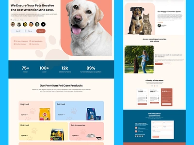 Zen Pet Haven bird care cat design dog figma fur babies fur parents graphic design landing page pet ui ui design ux ux design webdesigner website wellness