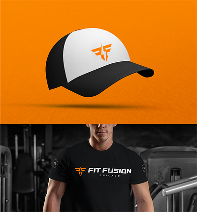 Logo Design For Fit Fusion™ | Business Logo Design | Minimalist 3d adobe illustrator brand identity branding graphic design gym gym logo gym logo design logo logo presentation typography