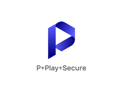 Modern Logo Design with P, Play & Shield graphic design logo modern play secure