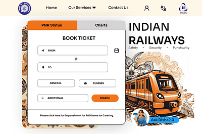 Re-Design work for IRCTC Landing Page figma front end landing page re design ui ux web design