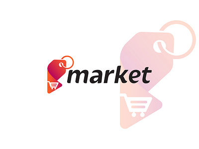 Market logo with price tag,cart and play. cart graphic design logo market modern play price tag shopping
