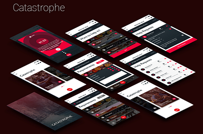 Catastrophe UI design branding graphic design ui