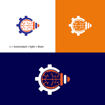 C + Automated + Brain + Light brand branding clothing brand creative design graphic design illustration logo logo design