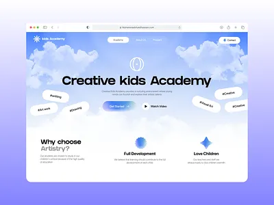 Creative Kids Academy - Website Design educational website eduction web kids education web landing page shyed uishyed web design website website design