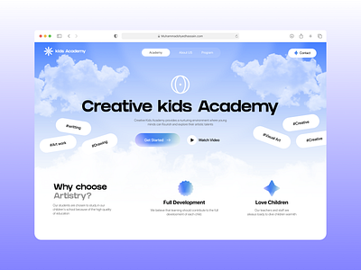 Creative Kids Academy - Website Design educational website eduction web kids education web landing page shyed uishyed web design website website design