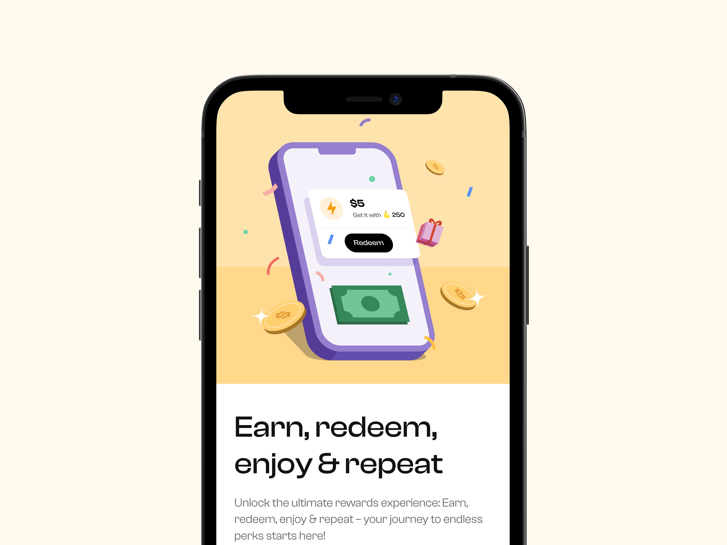 💵 branding cash back design fintech illustration illustrator offer product illustration rewards ui visual design