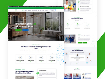 Cleaning Business Website design with WordPress and Elementor business website cleaning agency cleaning business cleaning business website cleaning business website desing cleaning company cleaning company website cleaning company website design design elementor ui ux website design wordpress
