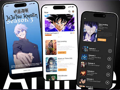 Anime app design mobile app anime anime app anime app design app app design app designer app developer chrunchyroll mobile app mobile app design netflix netflix app streaming app video app