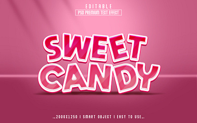 Sweet Candy'' Editable PSD Text Effect Style 3d [sd candy text effect style action branding candy 3d text effect candy effect candy text candy text effect design effect graphic design illustration letter effect logo psd text effect style style text sweet candy 3d text effect ui