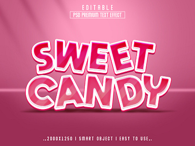 Sweet Candy'' Editable PSD Text Effect Style 3d [sd candy text effect style action branding candy 3d text effect candy effect candy text candy text effect design effect graphic design illustration letter effect logo psd text effect style style text sweet candy 3d text effect ui
