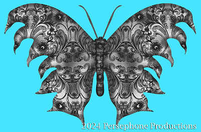 Metal Steampunk Butterfly [fabric design] branding butterfly digital art fabric design graphic art graphic design illustration metal