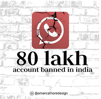 Whatsapp gonna block 80 lakh accounts branding graphic design logo ui