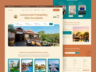 As-salaam - Hotal Booking Landing Page airbnb apartment booking booking website broker halal design hotal hotal booking hotal website online booking properties property property management property website real estate real estate agency rent house rental residence web design