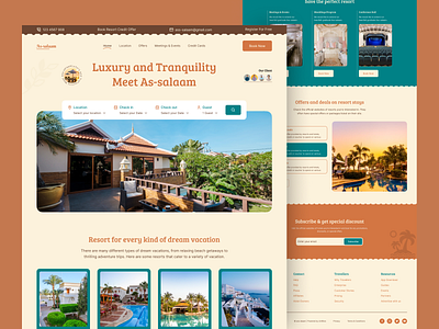 As-salaam - Hotal Booking Landing Page airbnb apartment booking booking website broker halal design hotal hotal booking hotal website online booking properties property property management property website real estate real estate agency rent house rental residence web design
