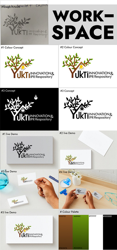 logo for company named yukti branding graphic design ui