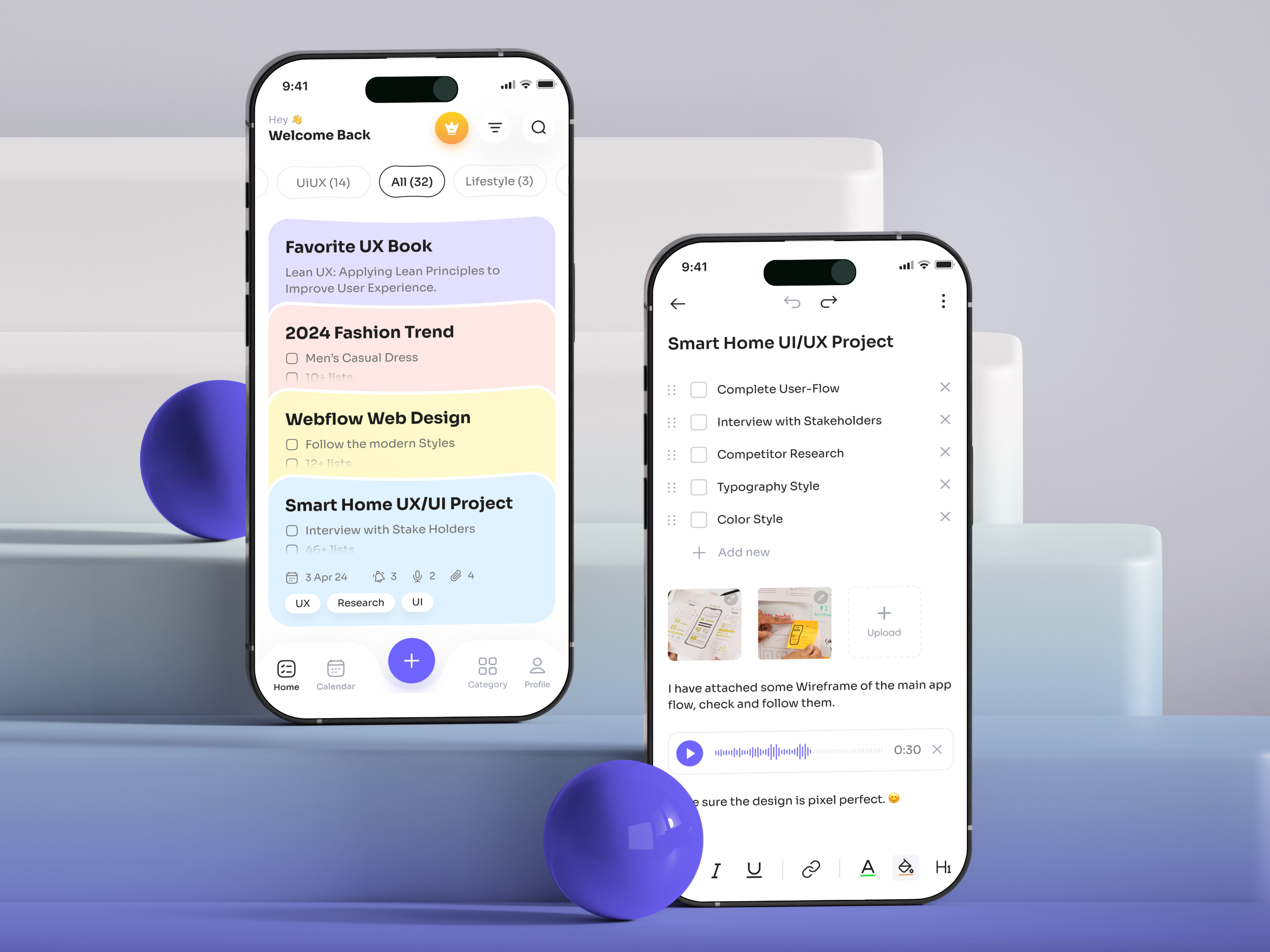 Note App UXUI Design by Rakib Kowshar for Orizon: UI/UX Design Agency ...