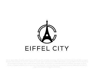 Eiffel City Logo - Paris Logo - Eiffel Tower Logo 3d animation branding branding design city logo design eiffel logo eiffel tower logo graphic design icon illustration ipel logo logo logo design logos monogram logo paris city paris logo tower logo ui