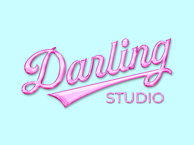 Darling Studio Script Logo calligraphy custom lettering custom type hand lettering handlettering lettering lettering logo logo design logotype script script logo type design wordmark