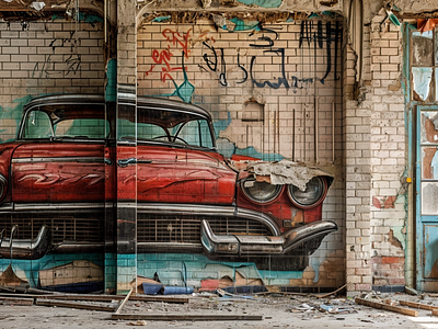 Arts, cultures and cars ! automotive art painting street art street painting wall painting