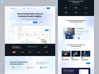 Oscar Ai · Website Redesign ai website best website clean lading page redesign landing page design redesign ui ux website redesign