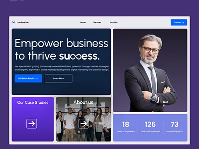 Lumina Link bento bento grid layout business consulting daily design figma firm graphic design grid hero section ui ux web design webdesigner website website design
