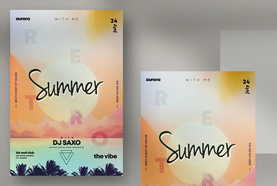 Retro Modernize Event Flyer (PSD) banner beach event beach events flyer beach party beach vibe club flyer design instagram instagram flyer party flyer pool party flyer summer dj flyer summer flyers summer invitation summer party summer party flyer summer party poster sunset sunset party tropical flyer