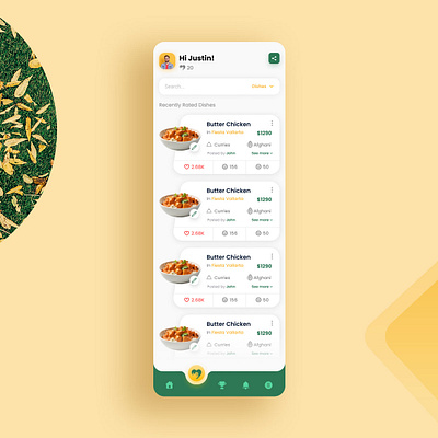 Redesign food rating app app app mockup design food redesign food rating app ui ux