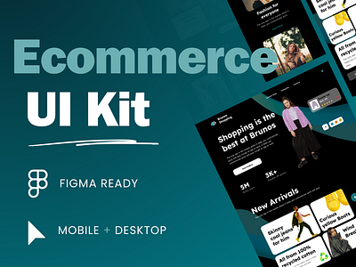 Brunos Ecommerce UI Kit clothing eccomerce ecommerce figma graphic design mochup template templates ui ui kit website template