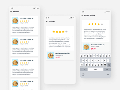 Review Page - Mobile App Design delivery review food review product review restaurant review review review page review page design ux design