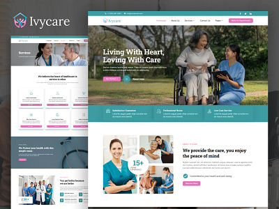 Ivycare - Home Care & Private Nursing Services Elementor Templat 3d animation branding graphic design logo motion graphics ui