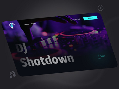 DJ Shotdown - Contact Landing booking design designer landing ui uidesign uiux user interface ux uxdesign web webdesign website