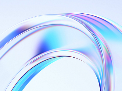 Iridescent shape 3d abstract animation background blender branding clean colorful design effect endless glass shape gradient holographic iridescent loop render scientific shape simple