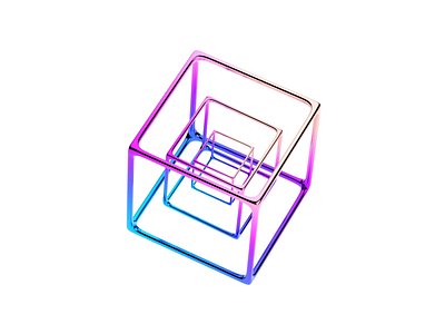 Cubes 3d abstract animation blender branding clean colorful concept design endless geometric gradient iridescent loop minimal render rotating cubes shape simple wireframe